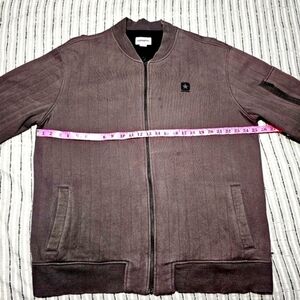 CONVERSE Men's Brown Full Zip Jacket Size XXL